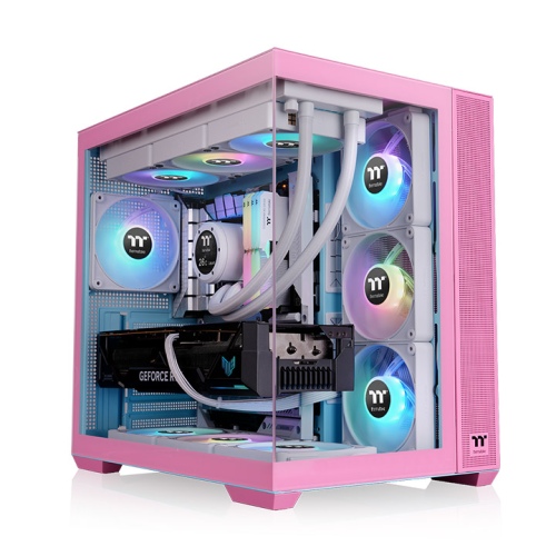 View 380 TG ARGB Bubble Pink Mid Tower Chassis