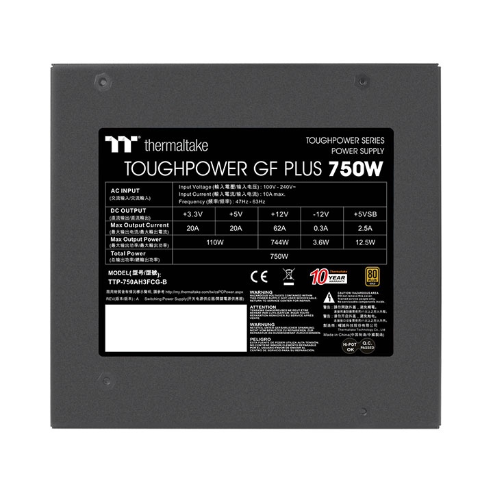 Toughpower GF Plus 750W - (Regional Only – JP)