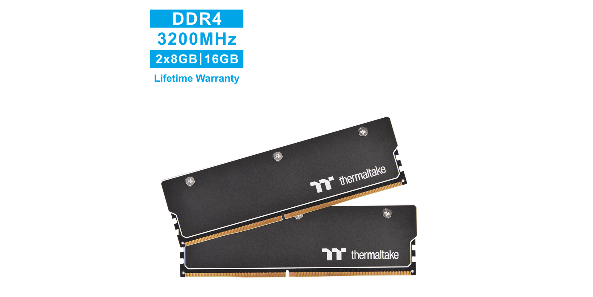 Thermaltake Waterram 5Vマザーボード同期RGB液体冷却メモリDDR4 3200MHz 32GB（8GB x  4）CL-W252-CA00SW-A